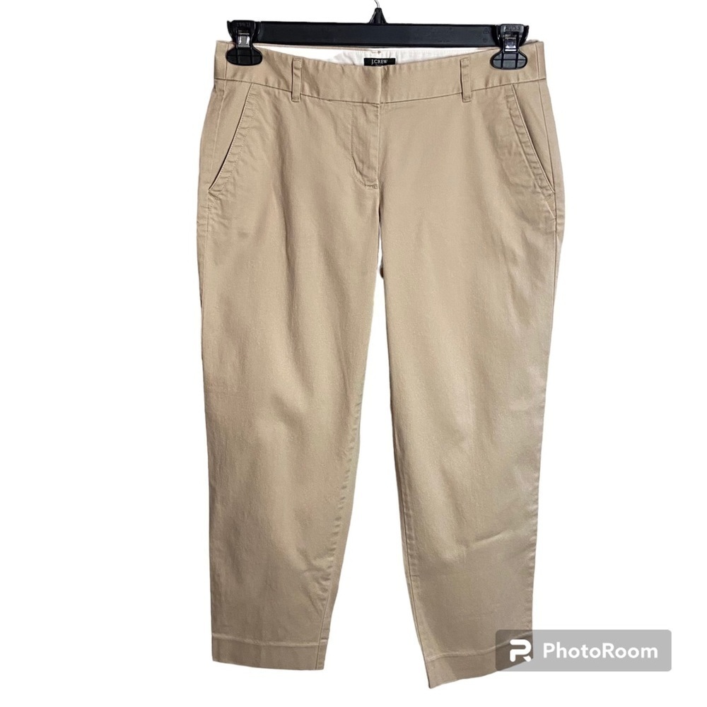 J CREW / Factory Khaki "City Fit" Stretch Crop Pants Size 2
